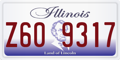IL license plate Z609317