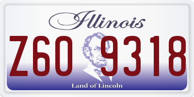 IL license plate Z609318