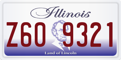 IL license plate Z609321