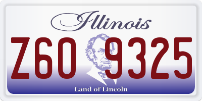 IL license plate Z609325