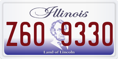 IL license plate Z609330
