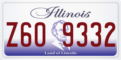 IL license plate Z609332