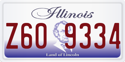 IL license plate Z609334