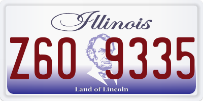 IL license plate Z609335