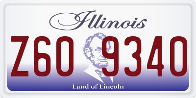 IL license plate Z609340