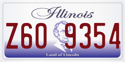 IL license plate Z609354