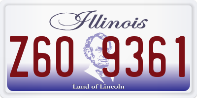 IL license plate Z609361