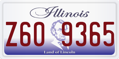 IL license plate Z609365