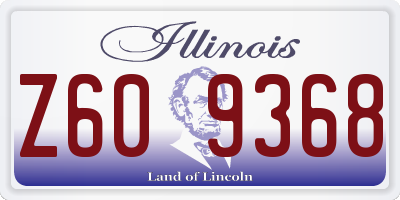 IL license plate Z609368