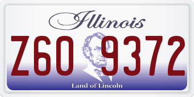 IL license plate Z609372