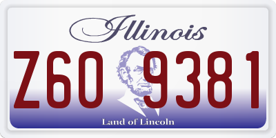 IL license plate Z609381