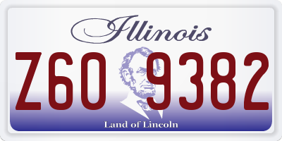 IL license plate Z609382