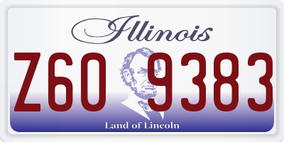 IL license plate Z609383