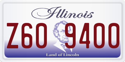 IL license plate Z609400