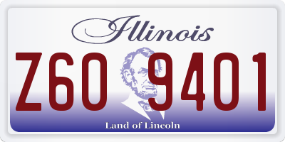 IL license plate Z609401