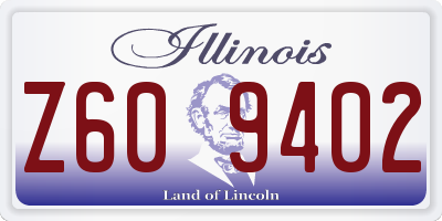 IL license plate Z609402
