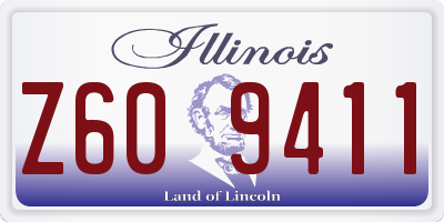 IL license plate Z609411