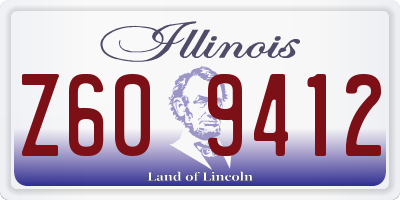 IL license plate Z609412