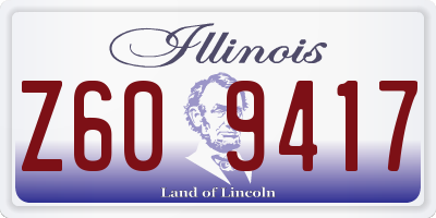IL license plate Z609417
