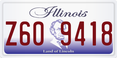 IL license plate Z609418