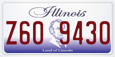 IL license plate Z609430