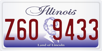 IL license plate Z609433