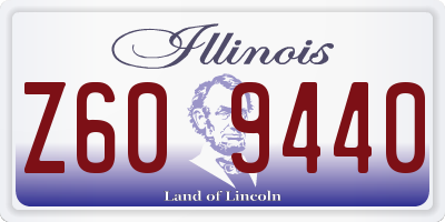 IL license plate Z609440