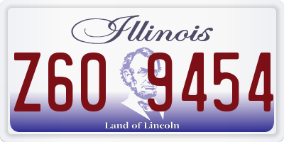IL license plate Z609454