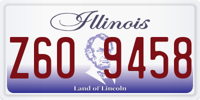 IL license plate Z609458