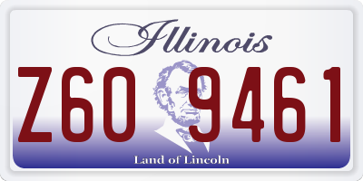 IL license plate Z609461