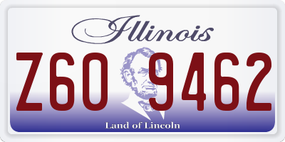 IL license plate Z609462
