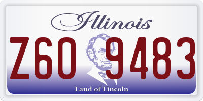 IL license plate Z609483