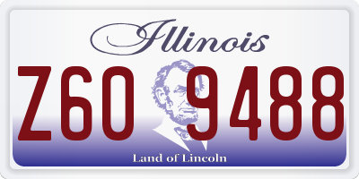 IL license plate Z609488