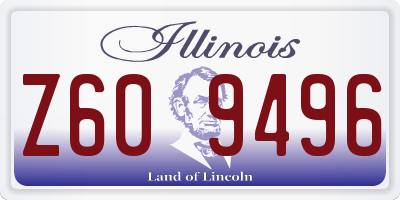 IL license plate Z609496