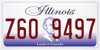 IL license plate Z609497