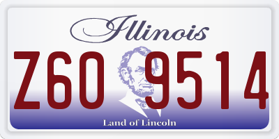 IL license plate Z609514