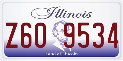 IL license plate Z609534