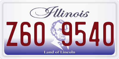 IL license plate Z609540
