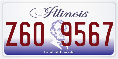 IL license plate Z609567