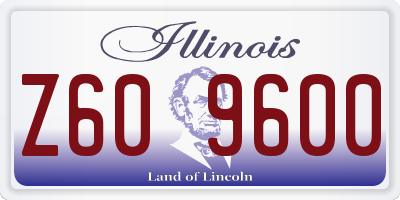 IL license plate Z609600
