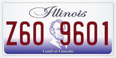 IL license plate Z609601