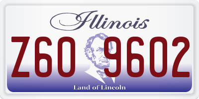 IL license plate Z609602