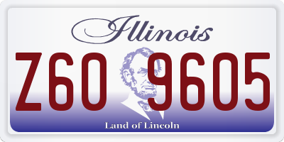IL license plate Z609605