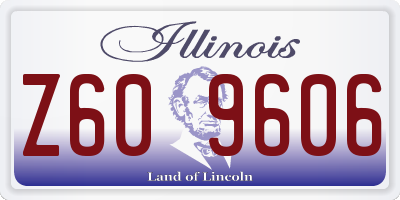 IL license plate Z609606