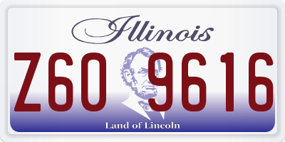 IL license plate Z609616