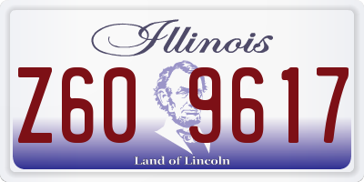 IL license plate Z609617