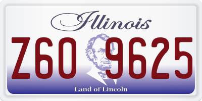 IL license plate Z609625