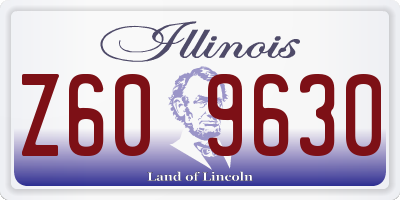 IL license plate Z609630