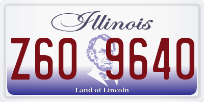 IL license plate Z609640