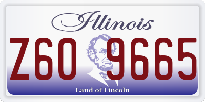 IL license plate Z609665